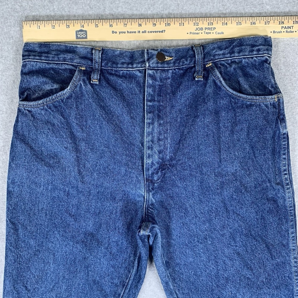 Vintage Rustler Jeans Men 36x32 Made in USA Medium Wash Regular Fit 100% Cotton - Picture 8 of 10
